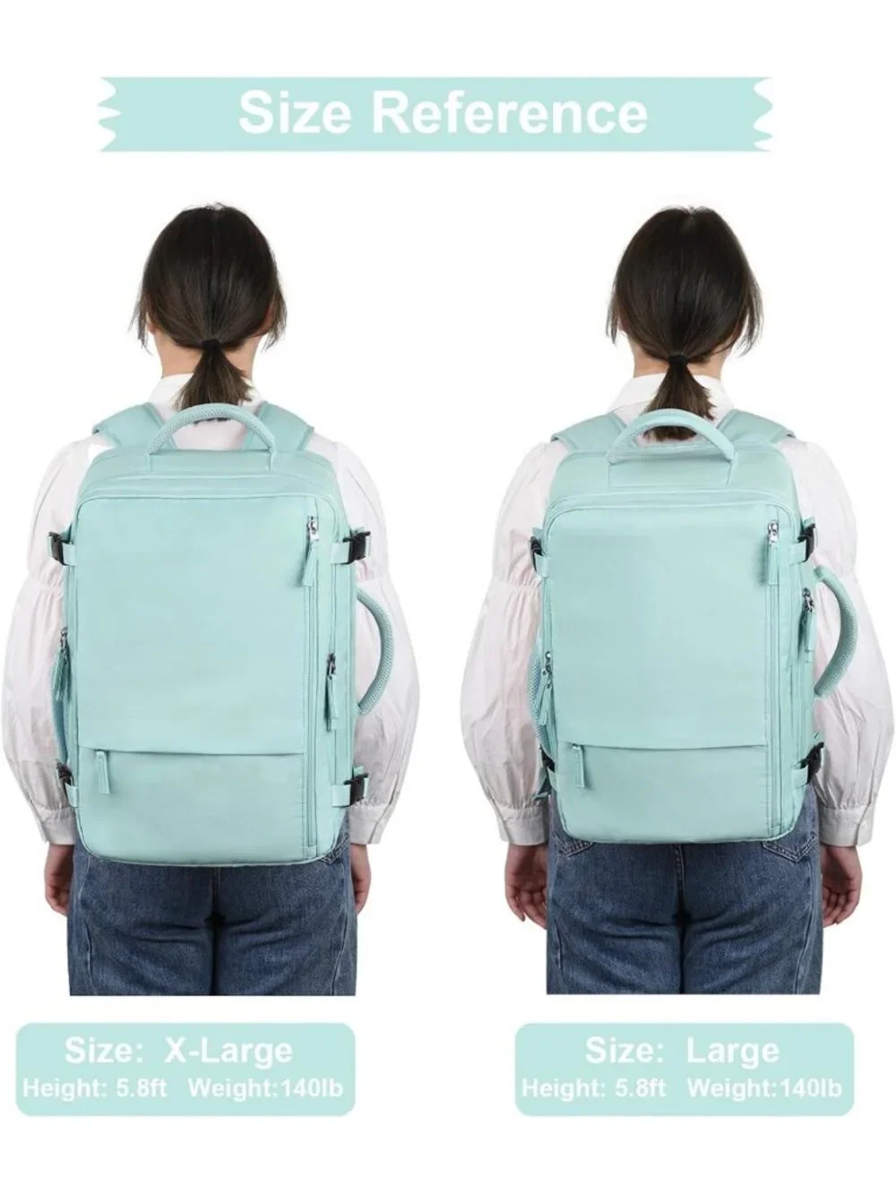 Stylish Waterproof Travel Backpack for Women, 17